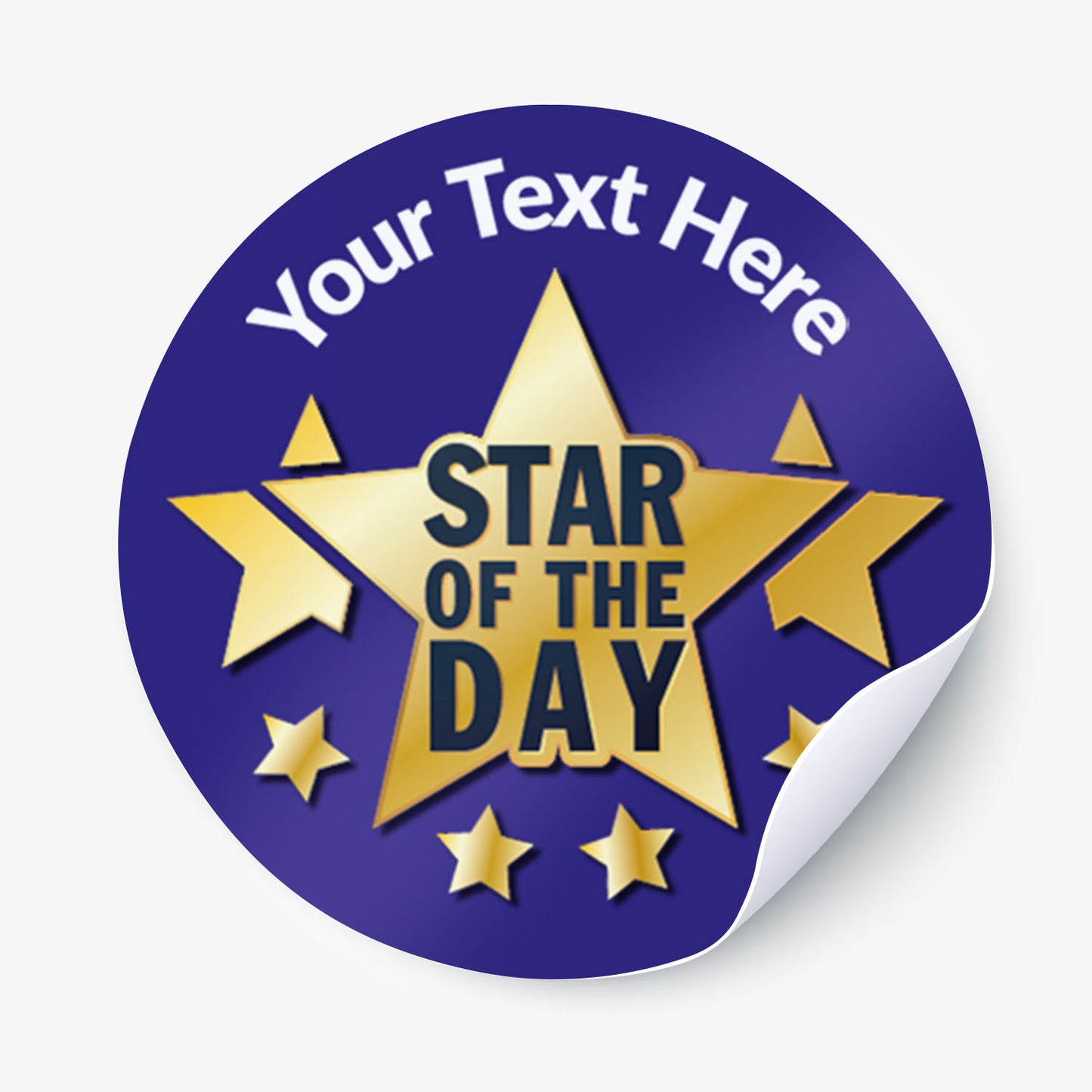35 Personalised Star of the Day Star Stickers - 37mm