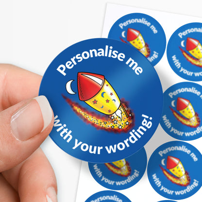 Rocket Recovery Sticker Personalised Rocket Stickers | x 35 | 37mm | Pupil Rewards