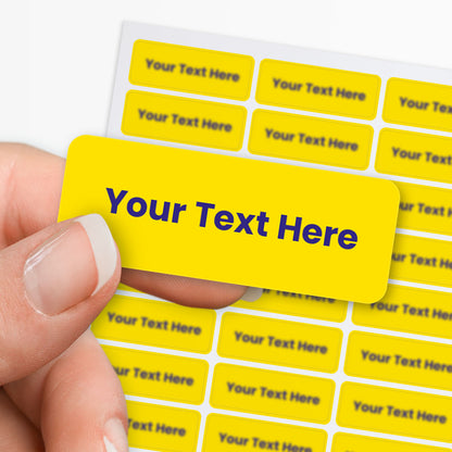 56 Personalised Text Stickers - 46 x 16mm