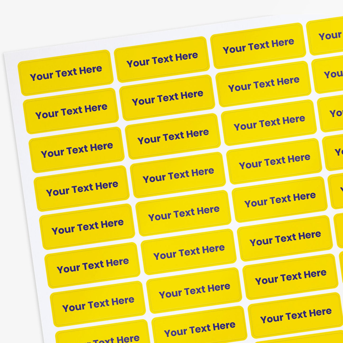 56 Personalised Text Stickers - 46 x 16mm