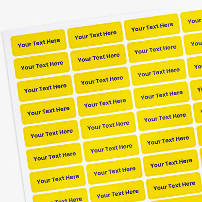 56 Personalised Text Stickers - 46 x 16mm