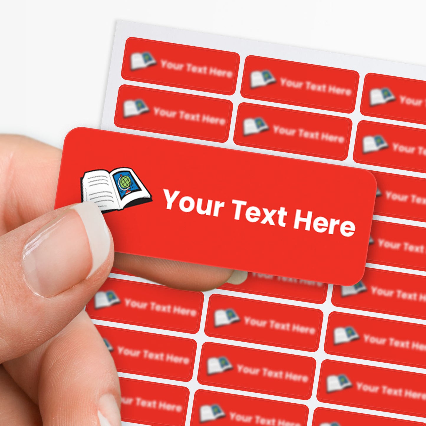 56 Personalised Book Stickers - 46 x 16mm