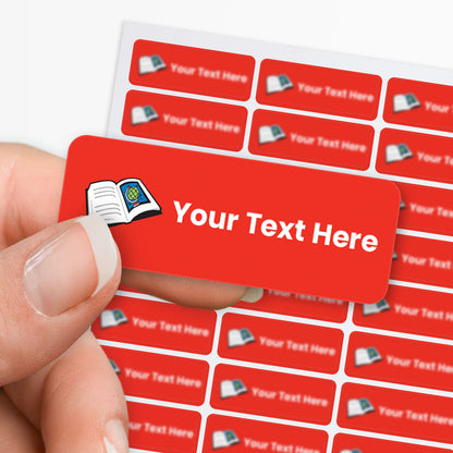 56 Personalised Book Stickers - 46 x 16mm