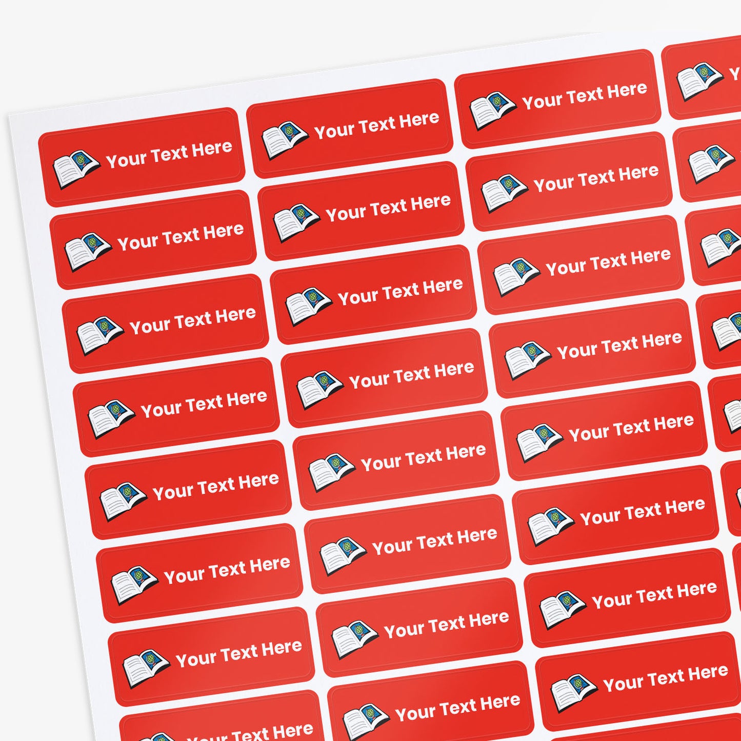 56 Personalised Book Stickers - 46 x 16mm