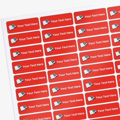 56 Personalised Book Stickers - 46 x 16mm