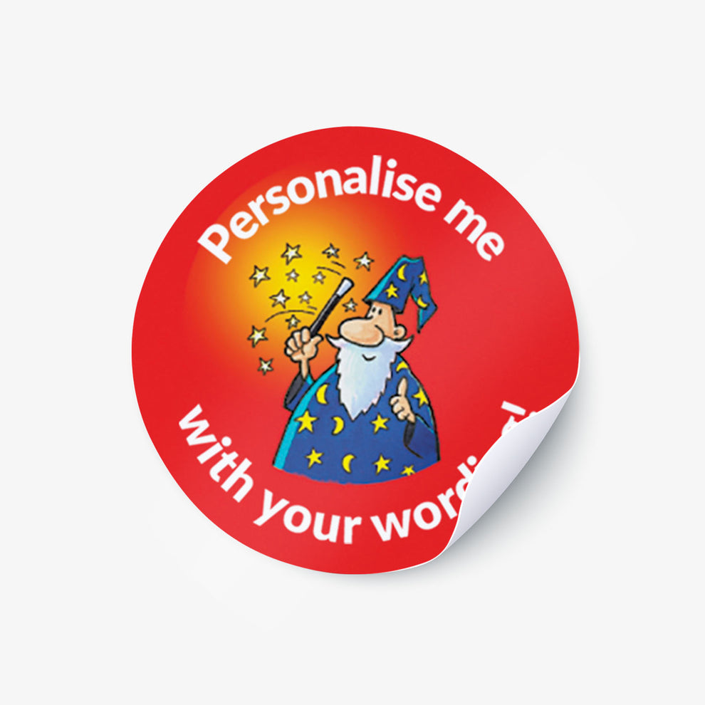 Personalised Wizard Stickers | x 70 | 25mm | Pupil Rewards