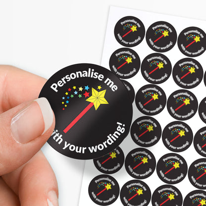 70 Personalised Wand Stickers - 25mm
