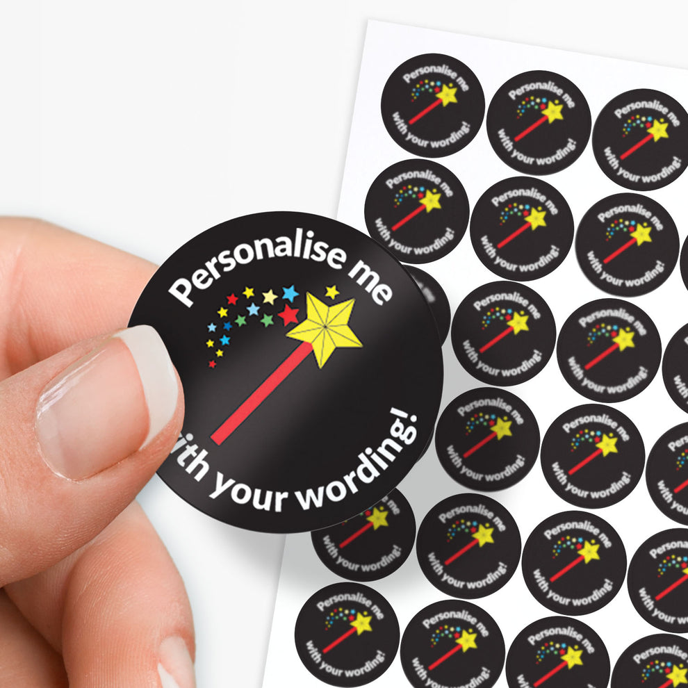 Personalised Wand Stickers | x 70 | 25mm | Pupil Rewards