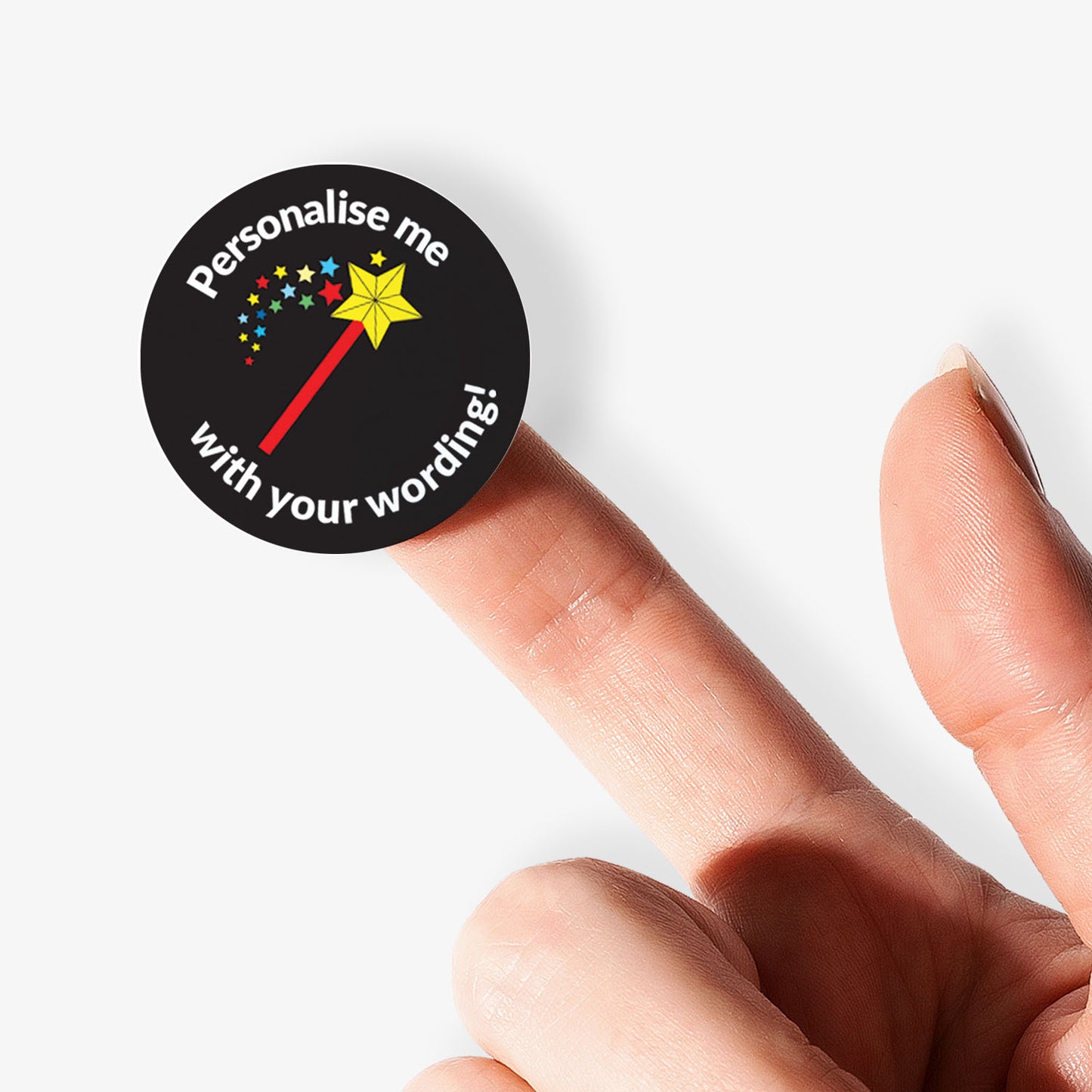 70 Personalised Wand Stickers - 25mm