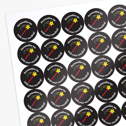 70 Personalised Wand Stickers - 25mm