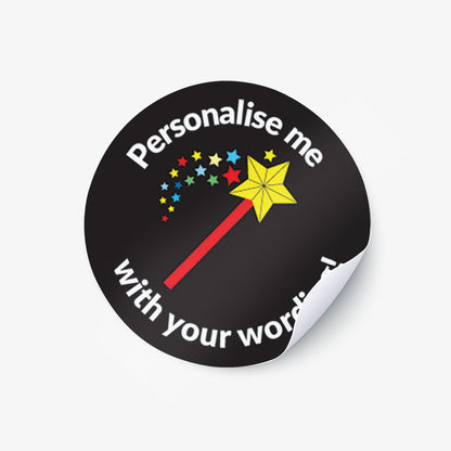70 Personalised Wand Stickers - 25mm