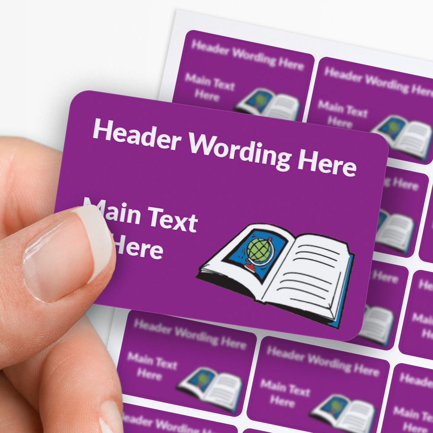 32 Personalised Book Stickers - 46 x 30mm