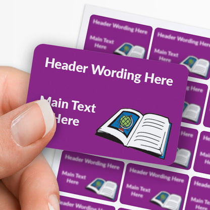 32 Personalised Book Stickers - 46 x 30mm