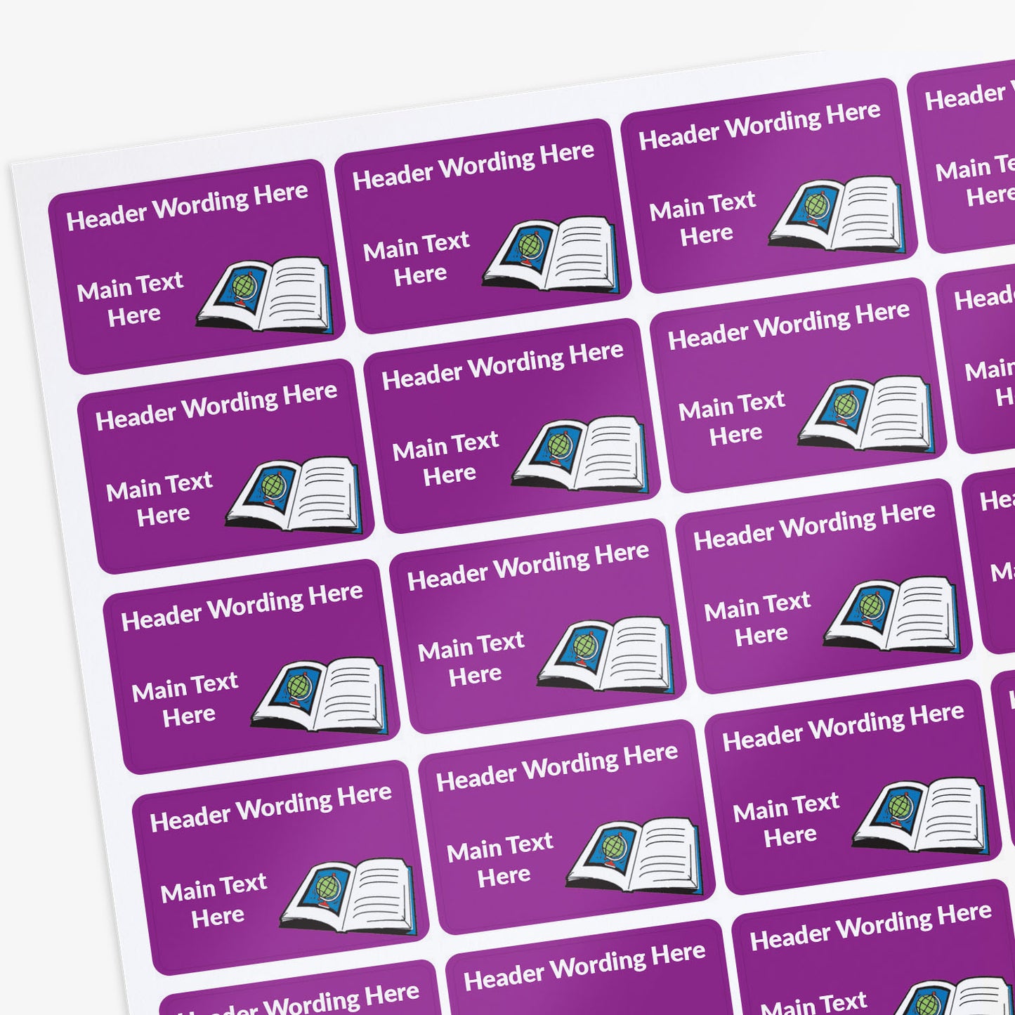 32 Personalised Book Stickers - 46 x 30mm