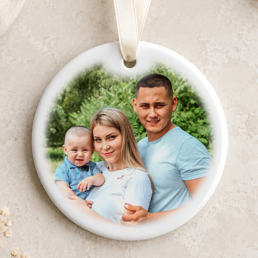 Personalised Upload Image Ceramic Bauble
