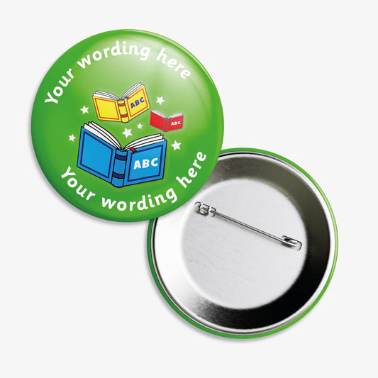 10 Personalised Reading Badges - 38mm