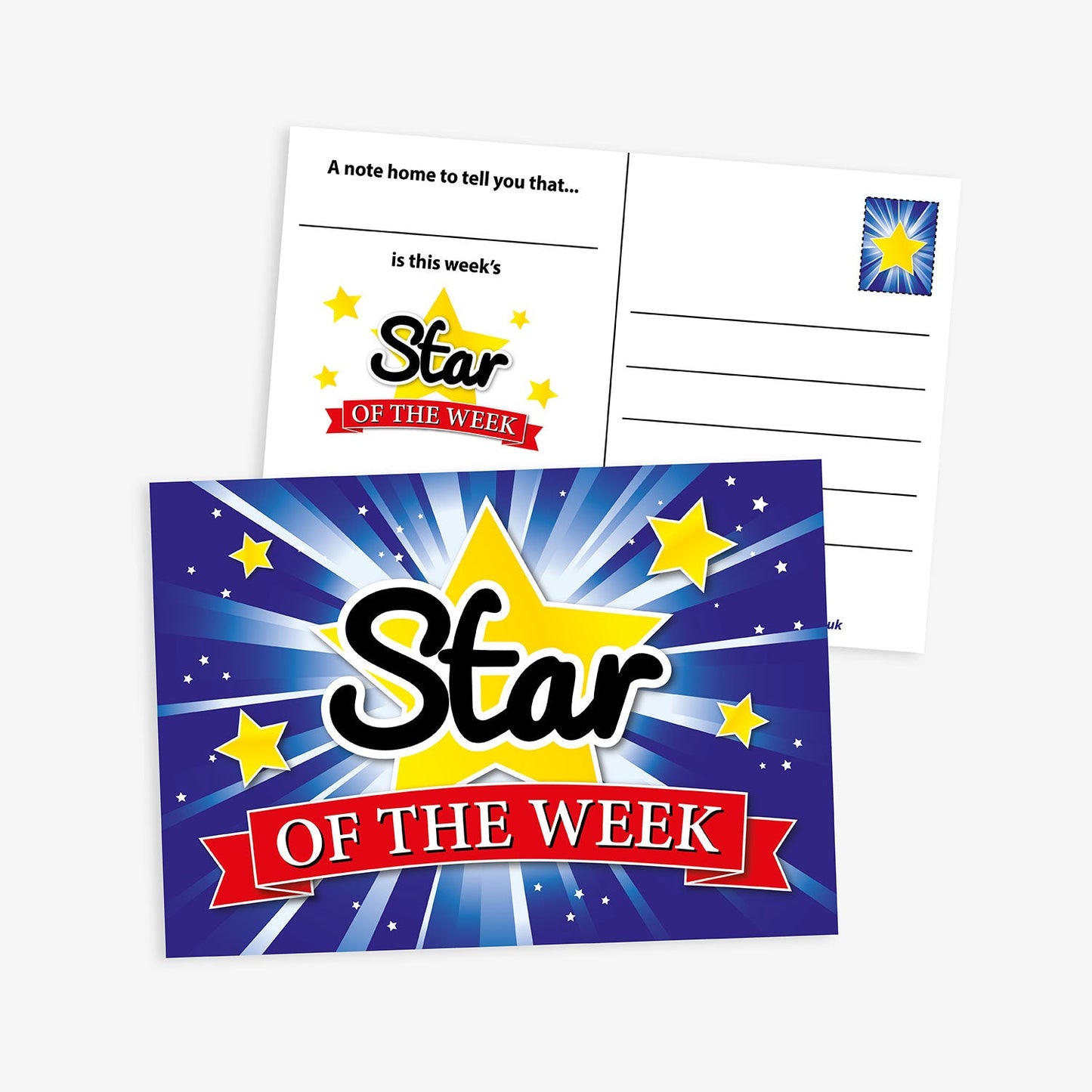 20 Star of the Week Postcards - Blue - A6