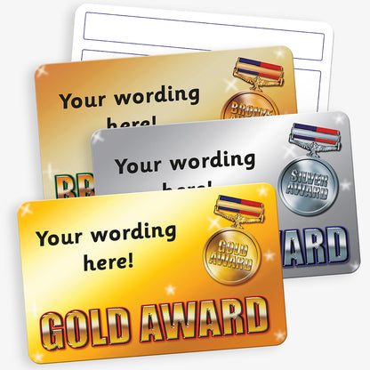 Personalised Gold, Silver or Bronze Award CertifiCARD