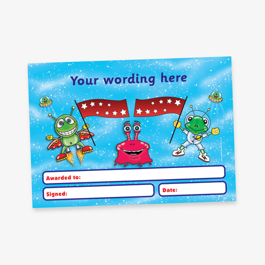 Personalised Space Alien Certificate - A5