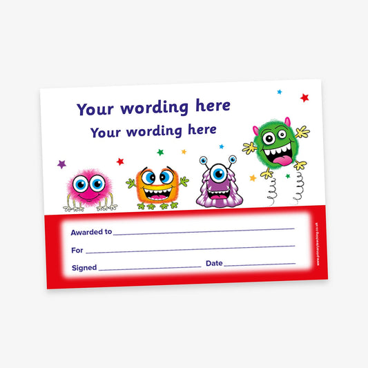 Personalised Monsters Certificate - A5