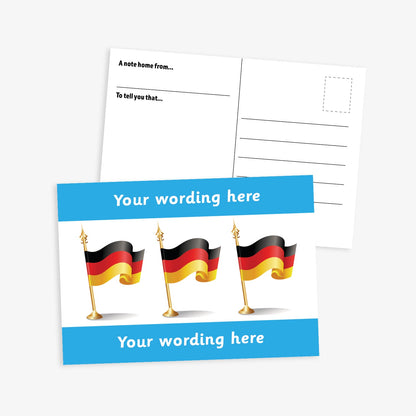 Personalised German Flag Postcard - A6