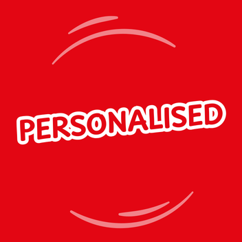 Red header saying personalised
