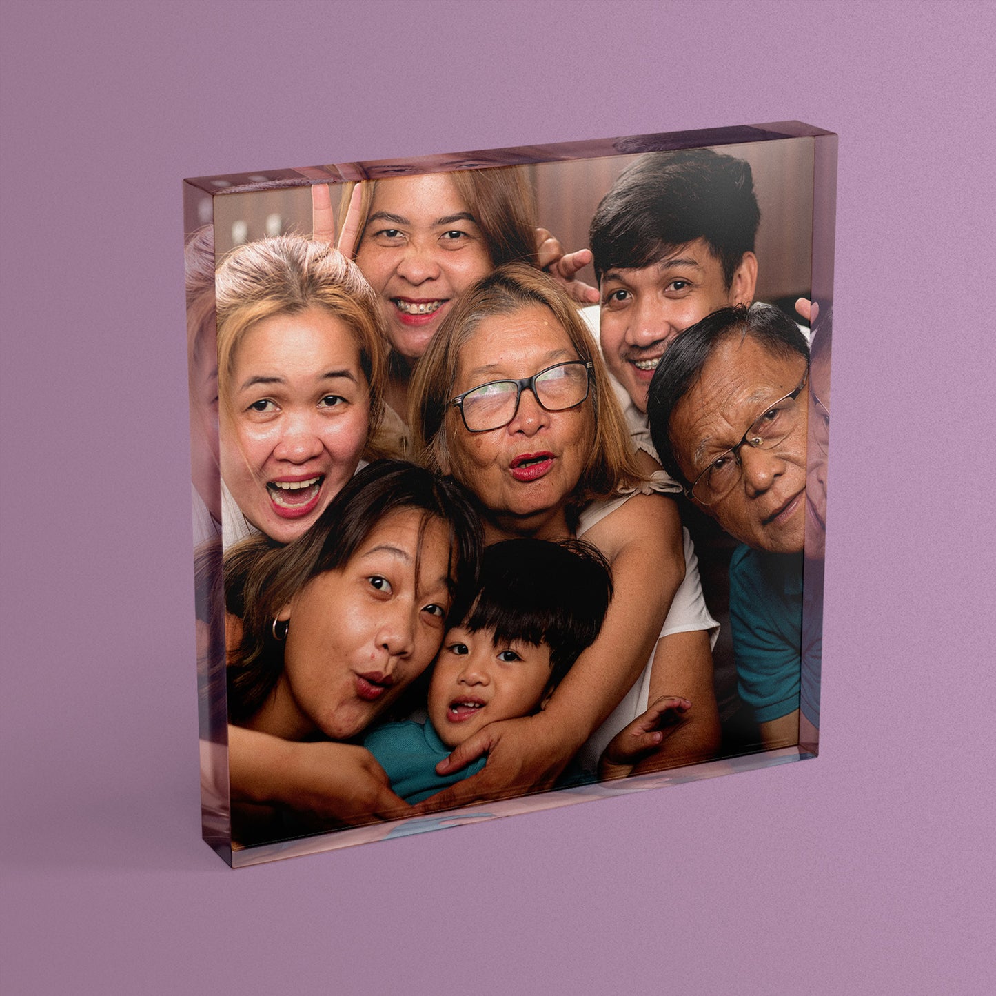Personalised Photo Upload Freestanding Block/Coaster - 100mm x 100mm Square
