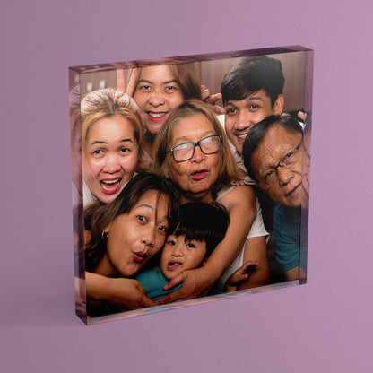 Personalised Photo Upload Freestanding Block/Coaster - 100mm x 100mm Square