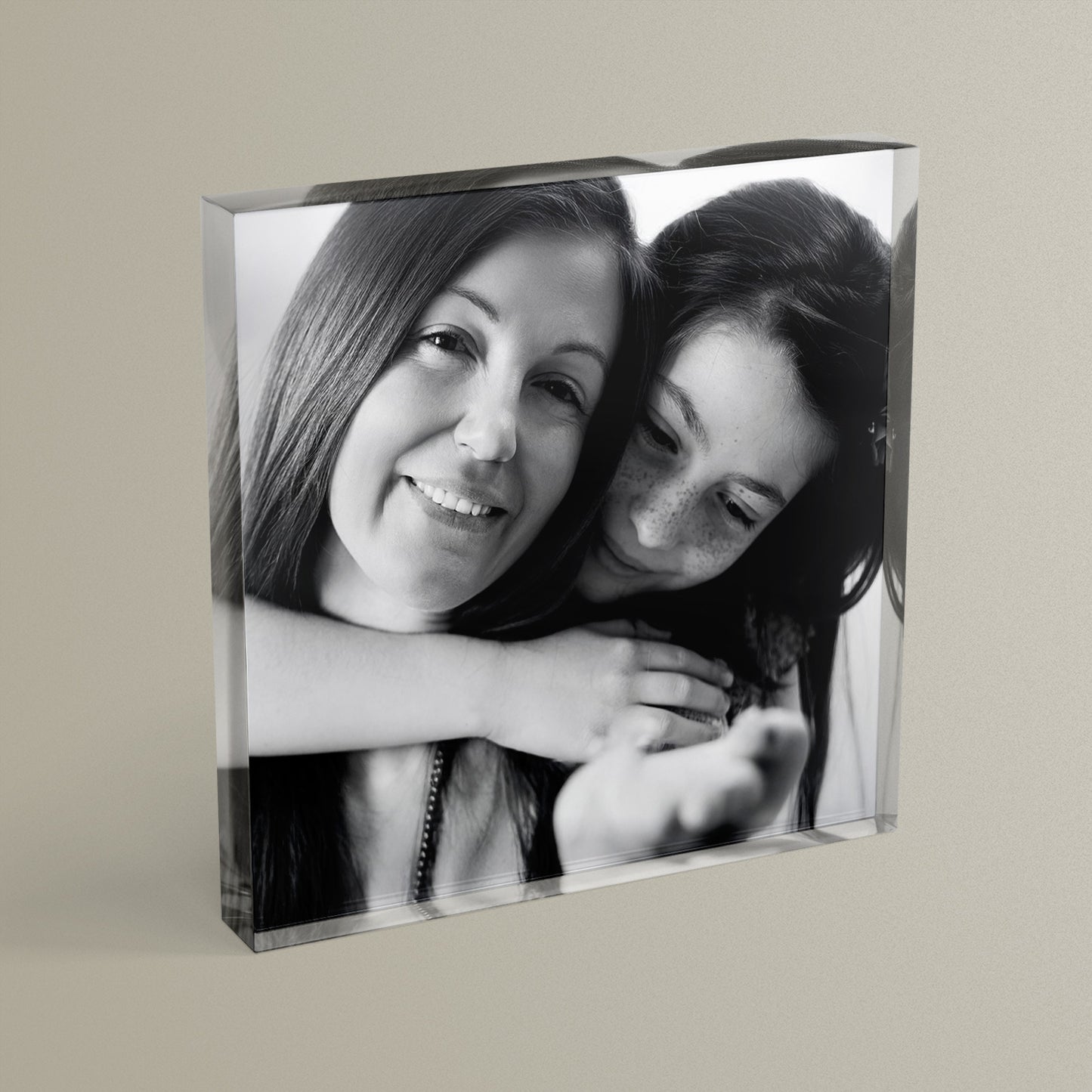 Personalised Photo Upload Freestanding Block/Coaster - 100mm x 100mm Square