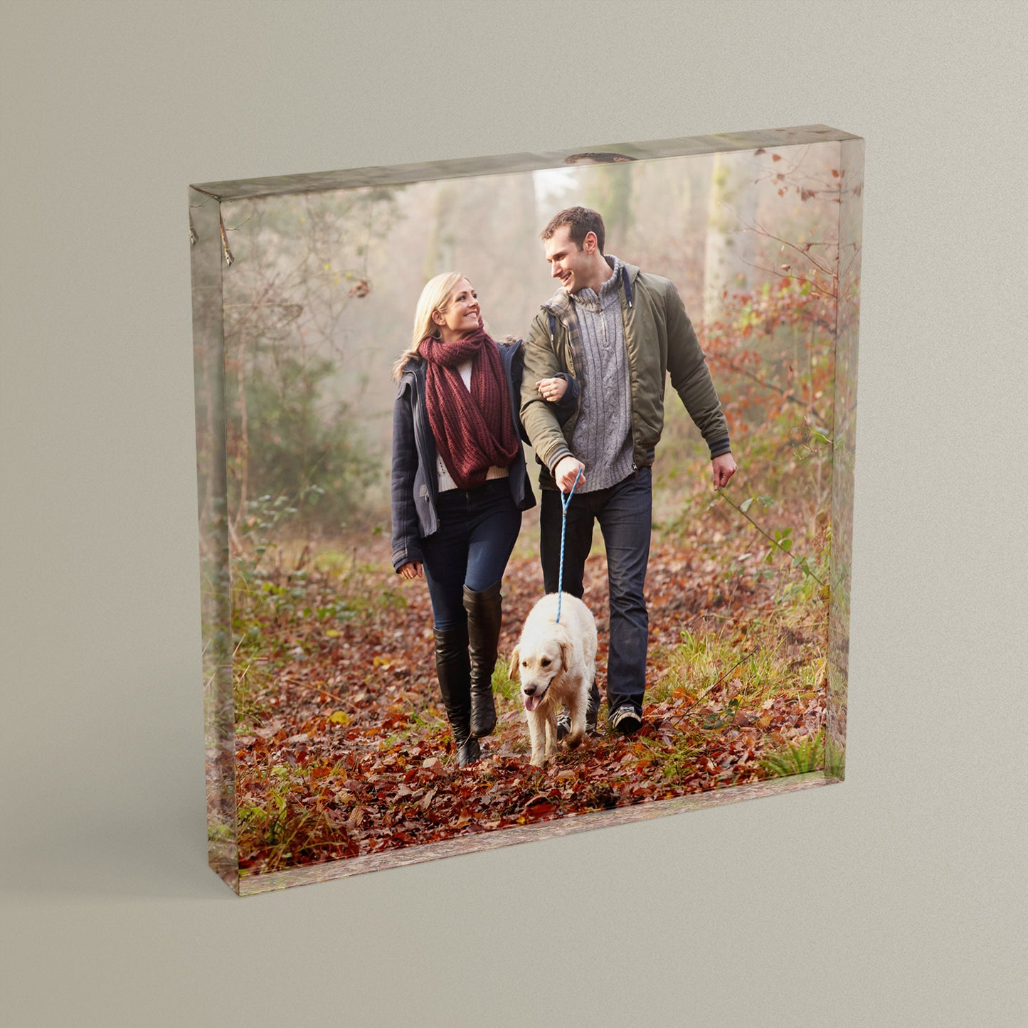Personalised Photo Upload Freestanding Block/Coaster - 100mm x 100mm Square