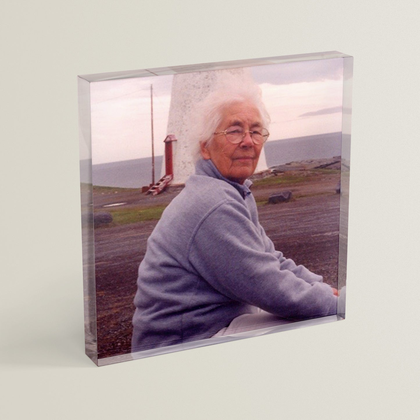Personalised Photo Upload Freestanding Block/Coaster - 100mm x 100mm Square