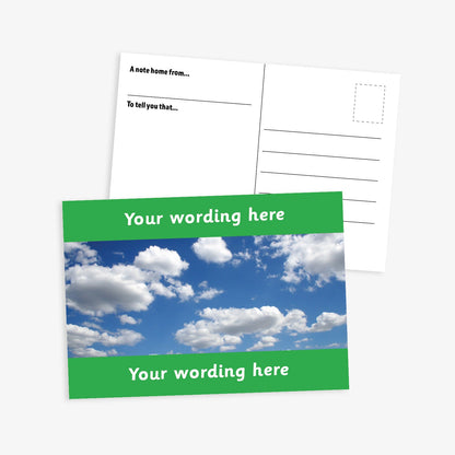 Personalised Blue Sky Postcard - A6