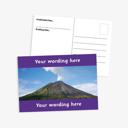 Personalised Volcano Postcard - A6