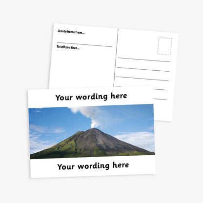 Personalised Volcano Postcard - A6