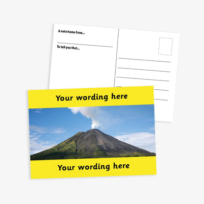 Personalised Volcano Postcard - A6