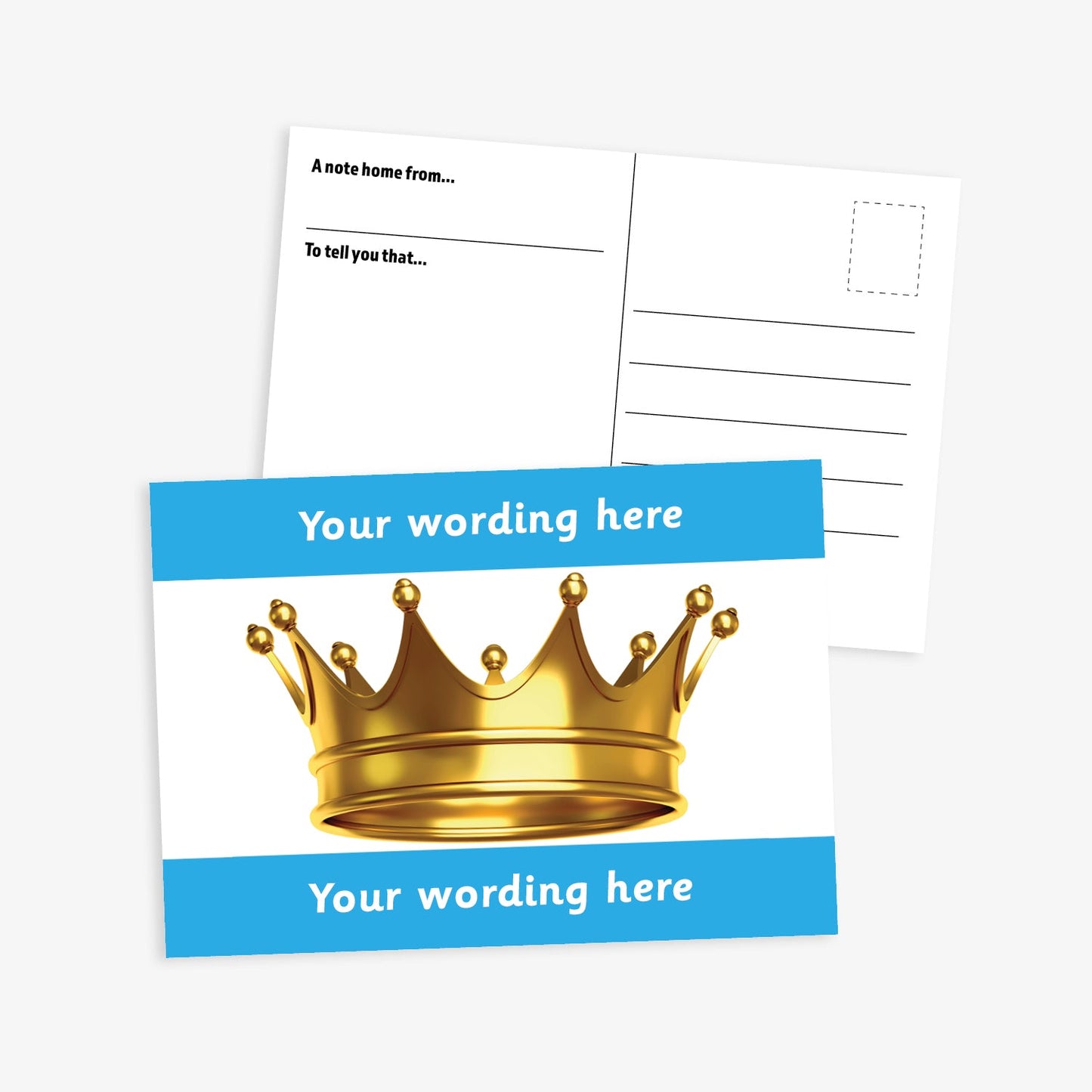 Personalised Crown Postcard - A6