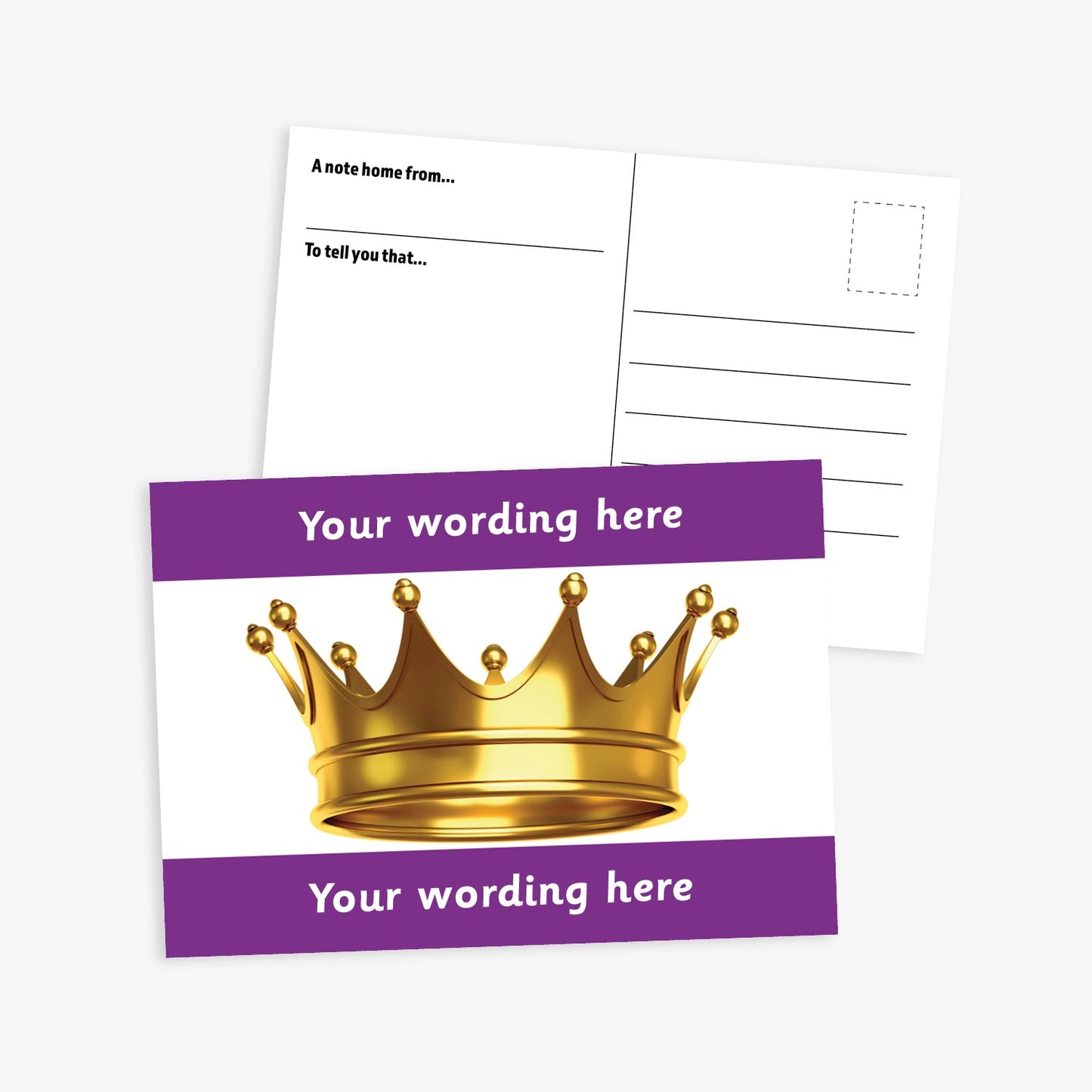 Personalised Crown Postcard - A6