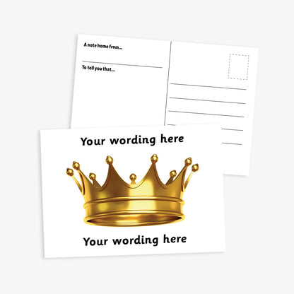 Personalised Crown Postcard - A6