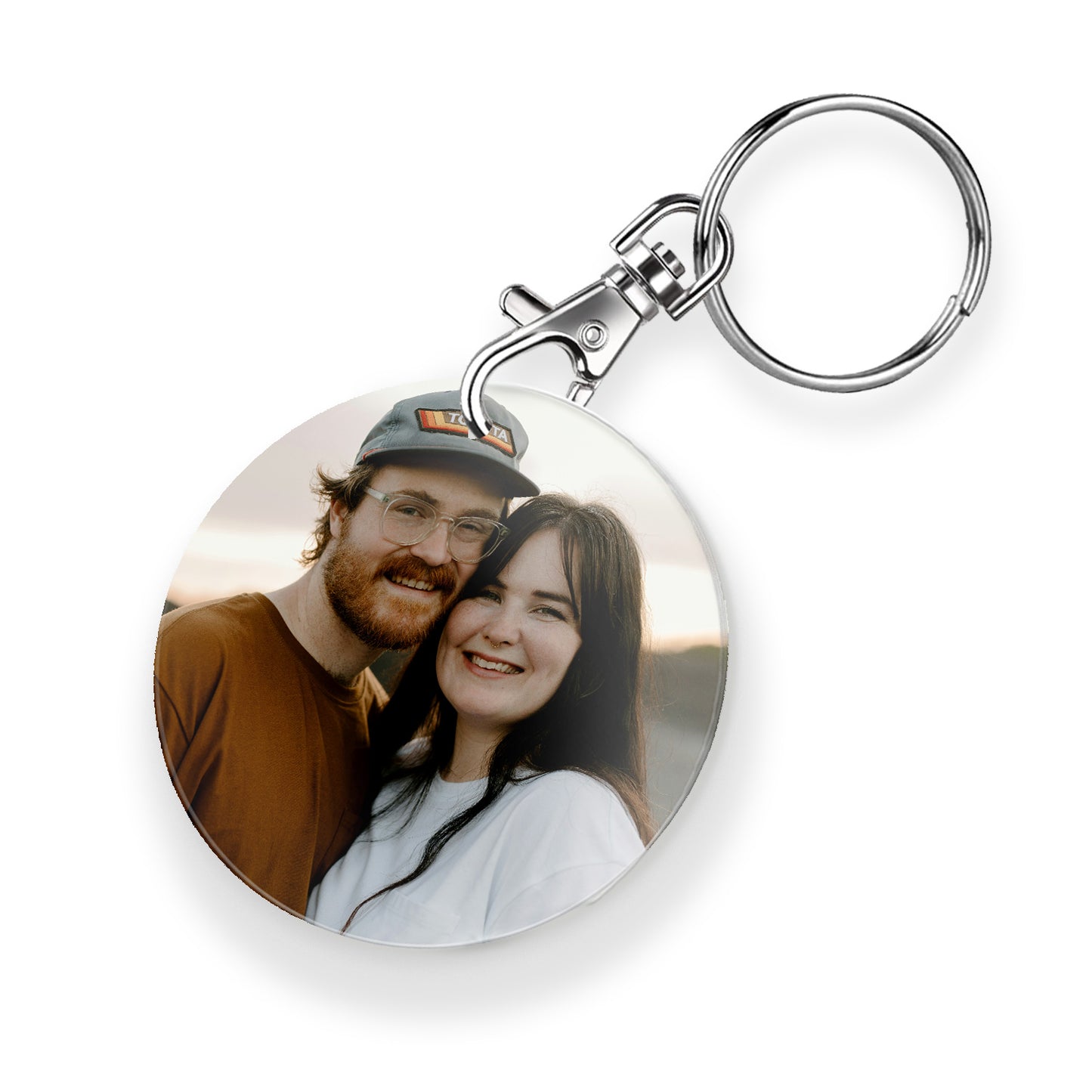 Personalised Photo Upload Circular Keyring  - 50mm