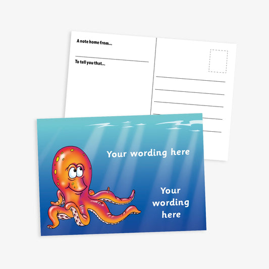 Personalised Octopus Postcard - A6