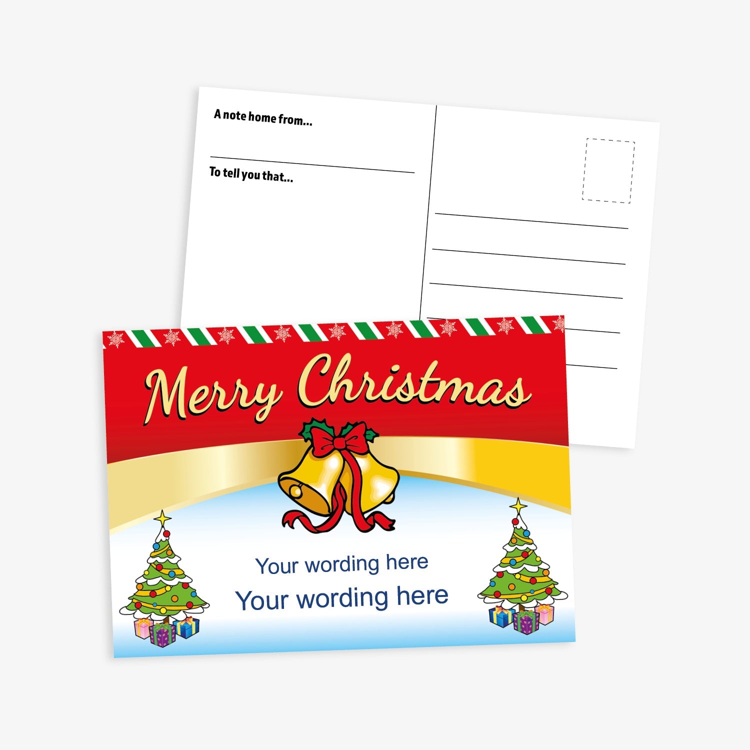 Personalised Merry Christmas Postcard | A6 | Notes Home