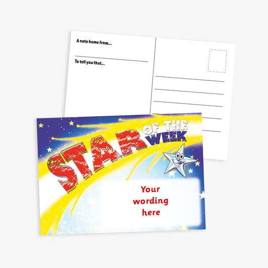 Personalised Star of the Week Postcard - A6