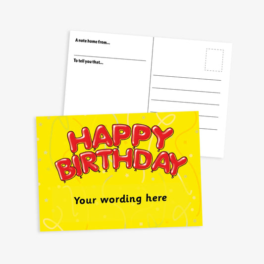 Personalised Happy Birthday Postcard - A6