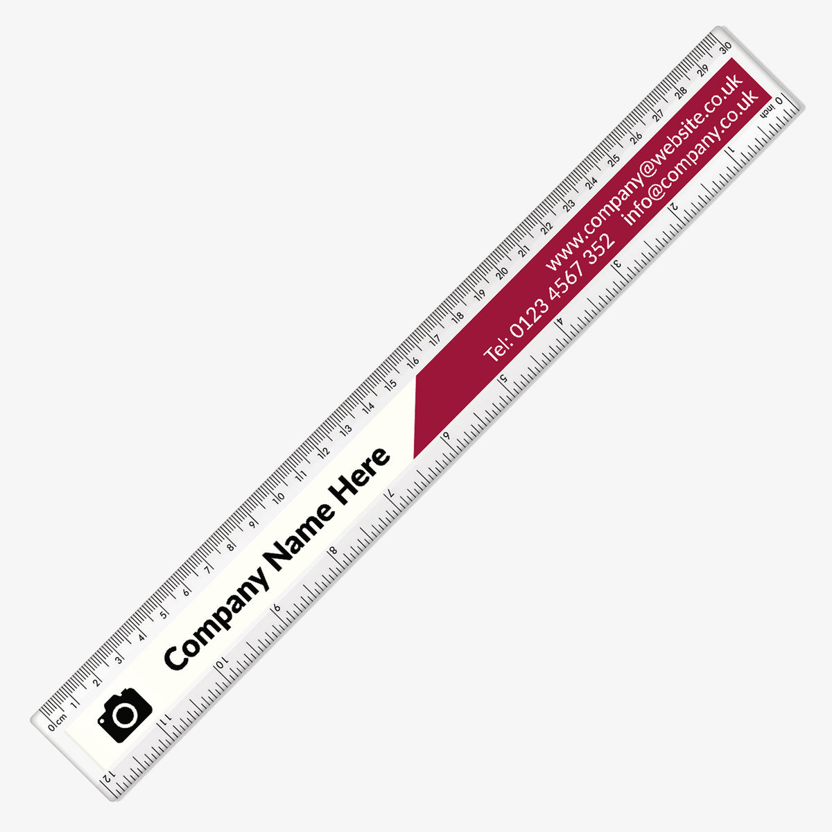 30cm Ruler Image Upload Your Own Image Two Colour Ruler | 30cm | Personalised