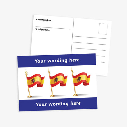 Personalised Spanish Flag Postcard - A6