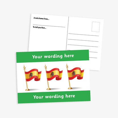 Personalised Spanish Flag Postcard - A6