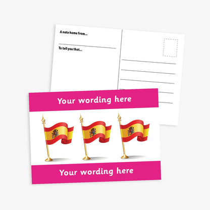 Personalised Spanish Flag Postcard - A6