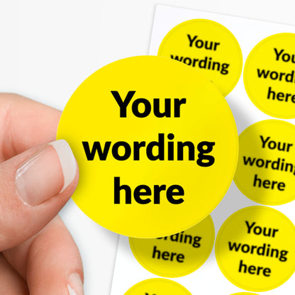 Text Only Sticker Personalised Text Only Stickers | 35 per sheet | 37mm