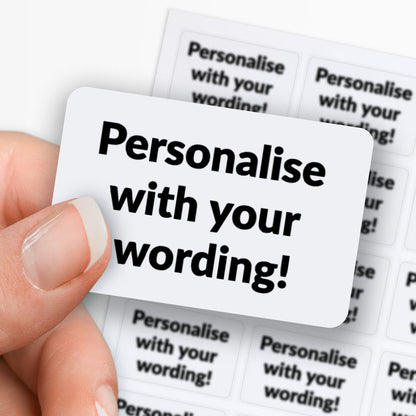 32 Personalised Text Stickers - 46 x 30mm