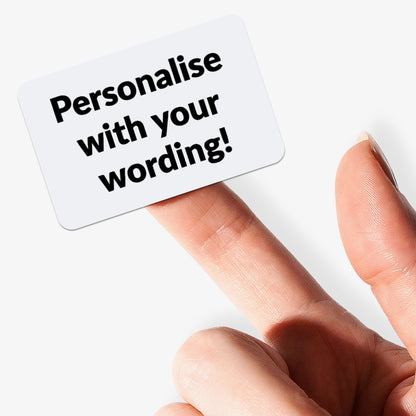 32 Personalised Text Stickers - 46 x 30mm